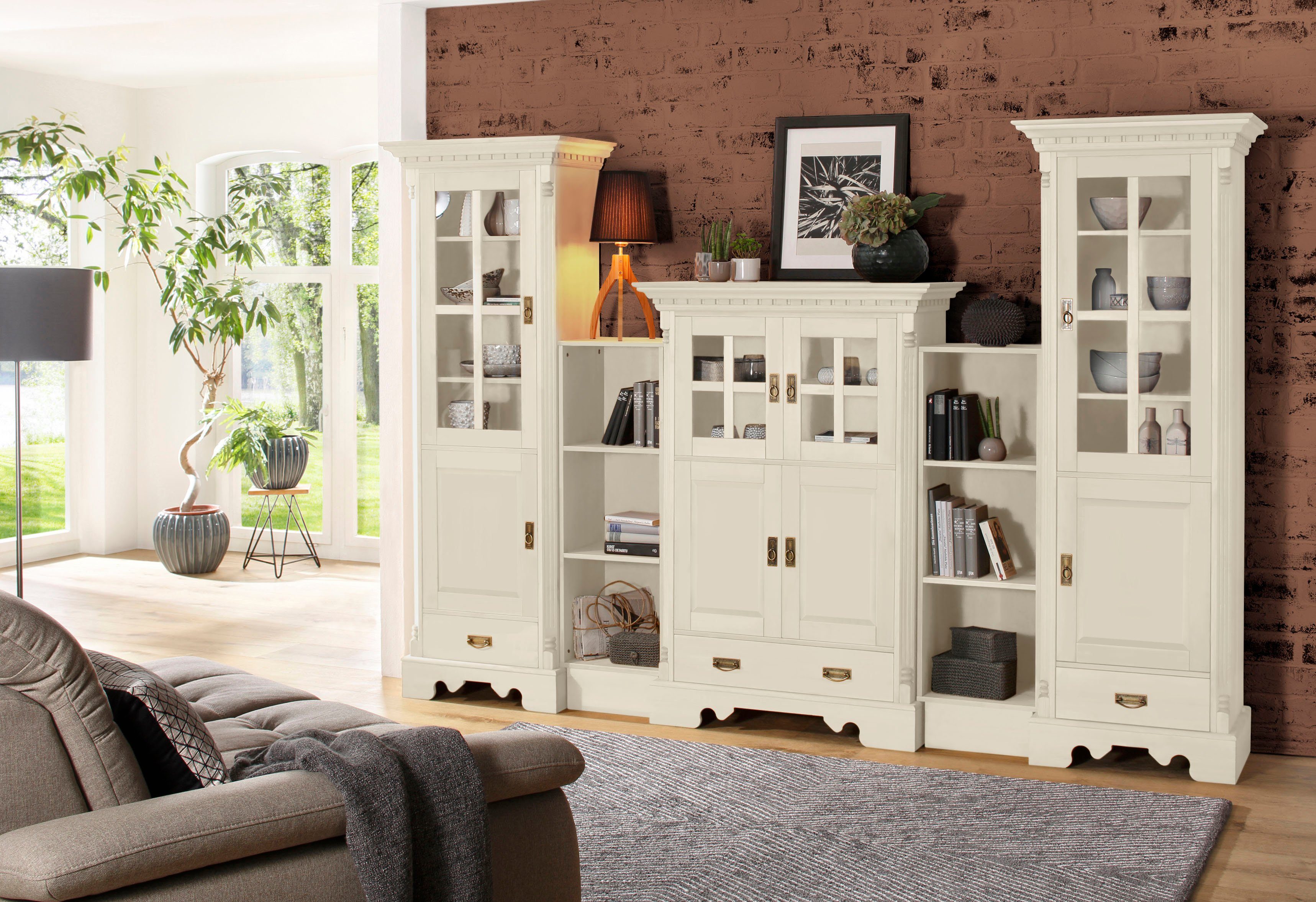 Home affaire Wohnwand Milan, (5-St), aus massiver Kiefer, FSC® zertifiziert günstig online kaufen