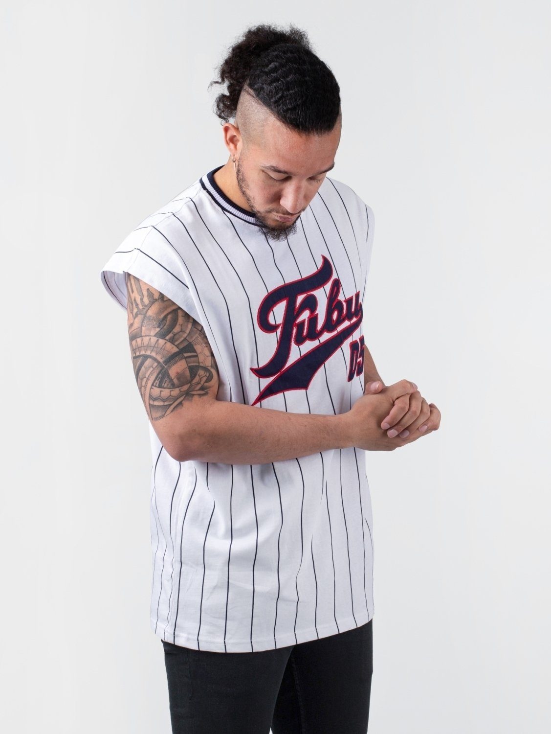 Fubu Tanktop FUBU Varsity Pinstripe Tank Top