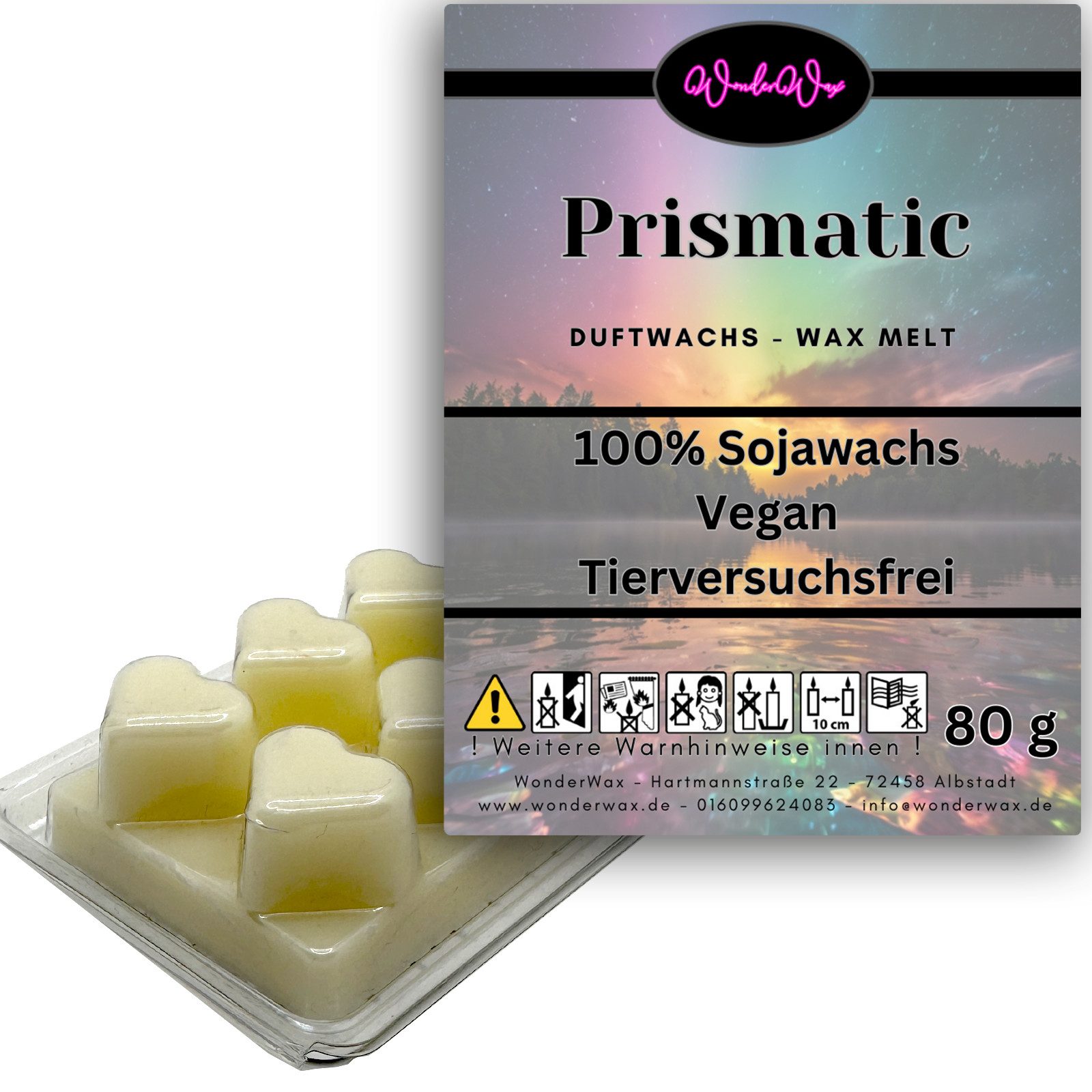 WonderWax Duftwachs WonderWax® Duftwachs 6 Herzen, (Prismatic), Duftrichtung: Prismatic