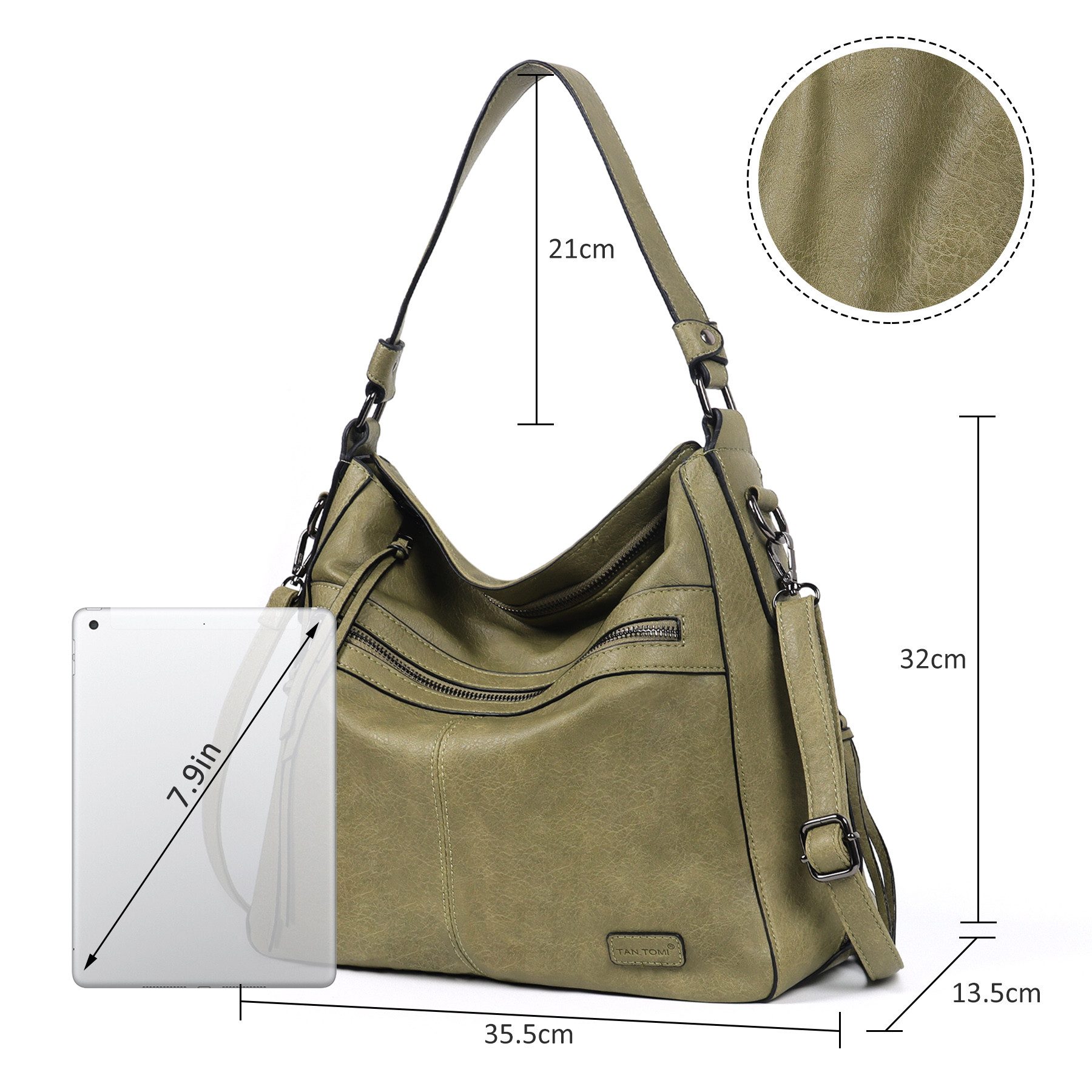TAN.TOMI Schultertasche Damen Schultertasche Groß Shopper Handtasche, Synthetisches-Lederhandtasche Umhängetasche Damen Taschen