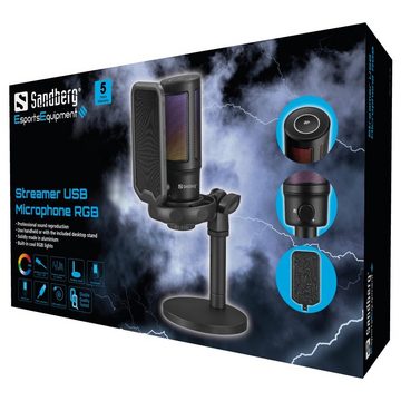 Sandberg SANDBERG Streamer USB Microphone RGB Soundboard