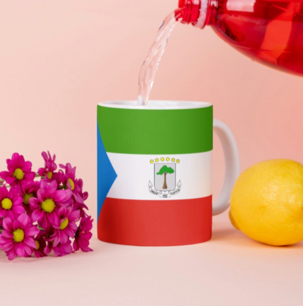 Tinisu Tasse Äquatorialguinea Tasse Flagge Pot Kaffeetasse National Becher Kaffee