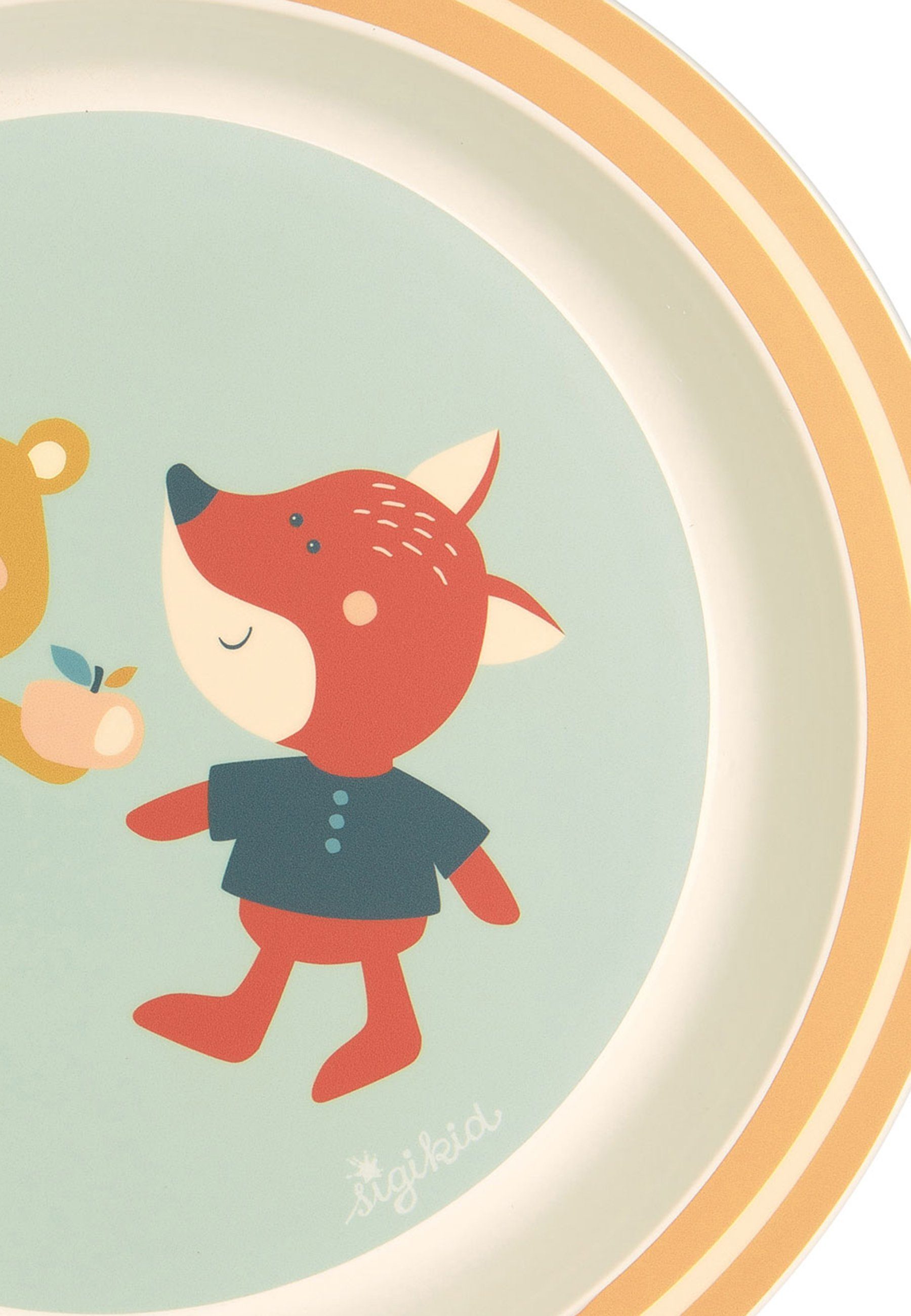 Sigikid Teller Teller Fuchs & Bär rPET "4 Freunde", (1 St)