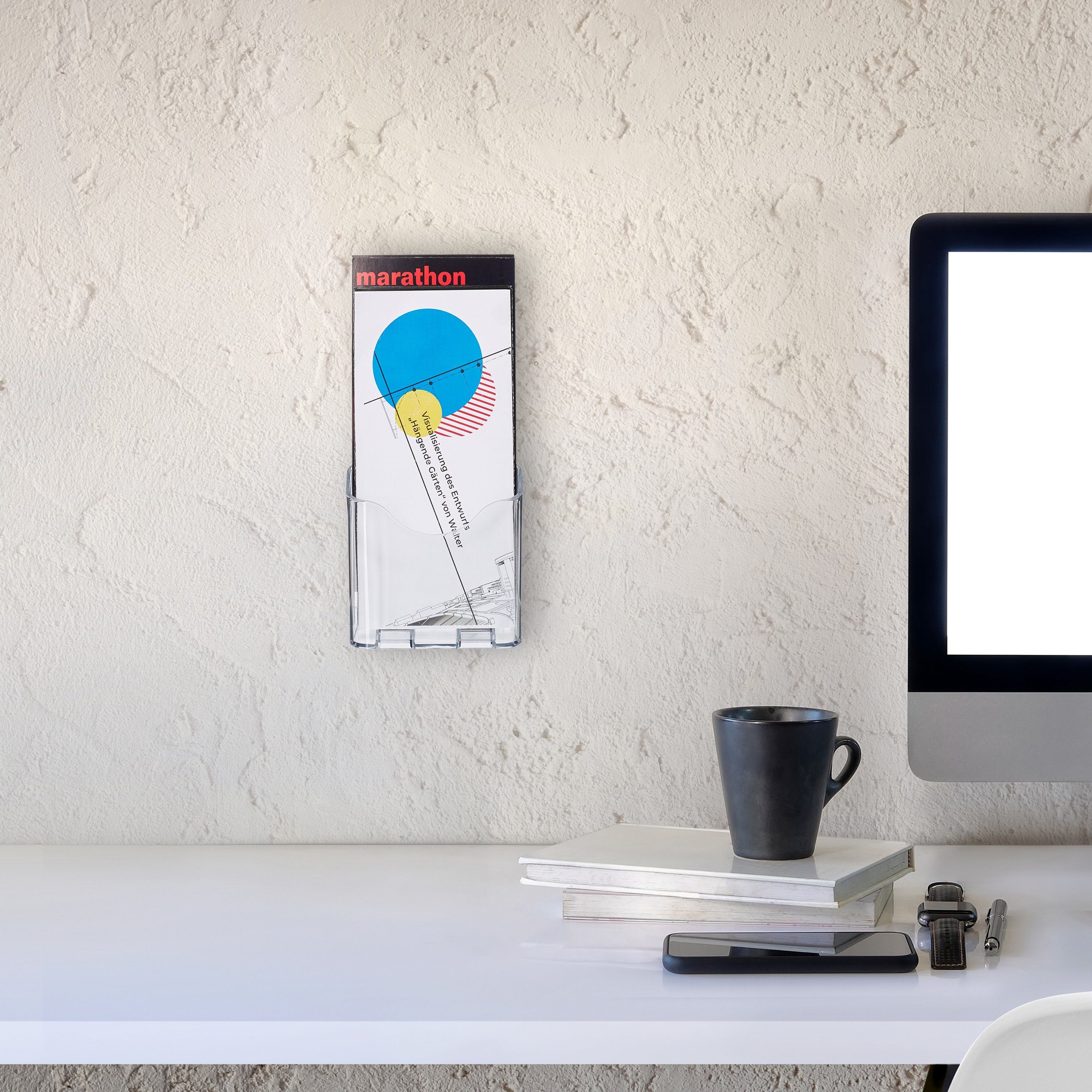 relaxdays Zeitungsständer 2 x Flyer Aufsteller DIN Lang günstig online kaufen