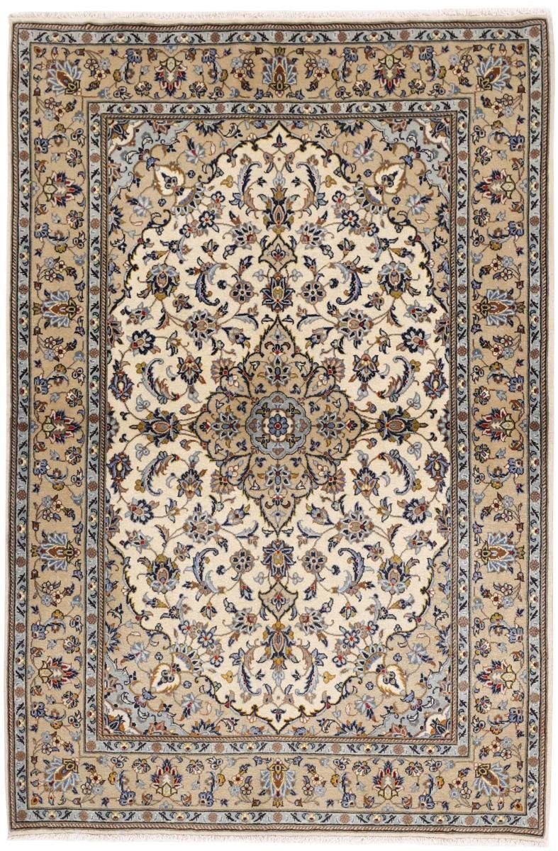 Orientteppich Keshan 138x207 Handgeknüpfter Orientteppich / Perserteppich, Nain Trading, rechteckig, Höhe: 12 mm