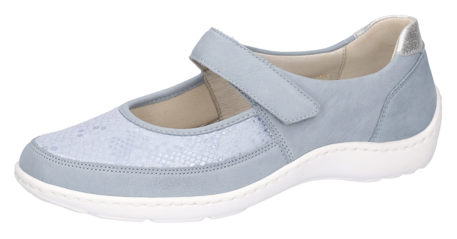 Waldläufer HENNI Riemchenballerina, Halbschuh, Komfortschuh, Klettschuh in Weite H (sehr weit)