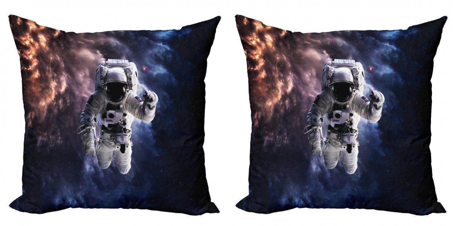 Abakuhaus Modern Kissenbezüge Raumanzug Astronaut Realistische Digitaldruck, Stück), (2 Accent Doppelseitiger