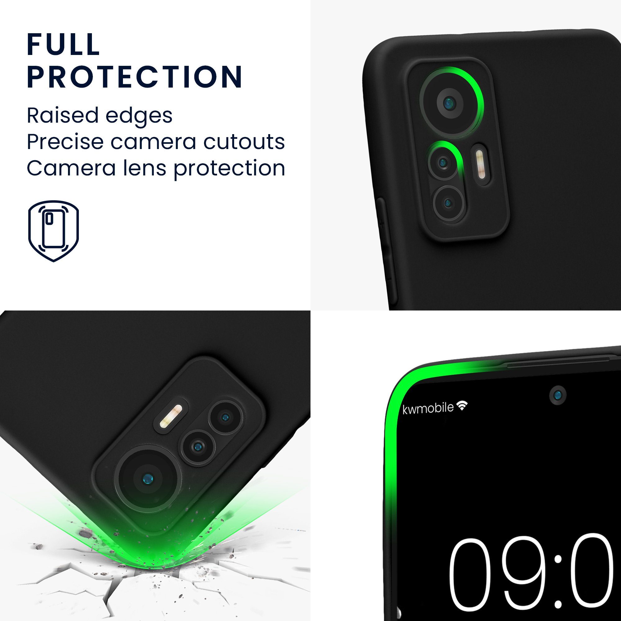 kwmobile Handyhülle Handyhülle für Xiaomi 12 Lite 5G Hülle, Weiches Handy Silikon Case - Schutzhülle Cover