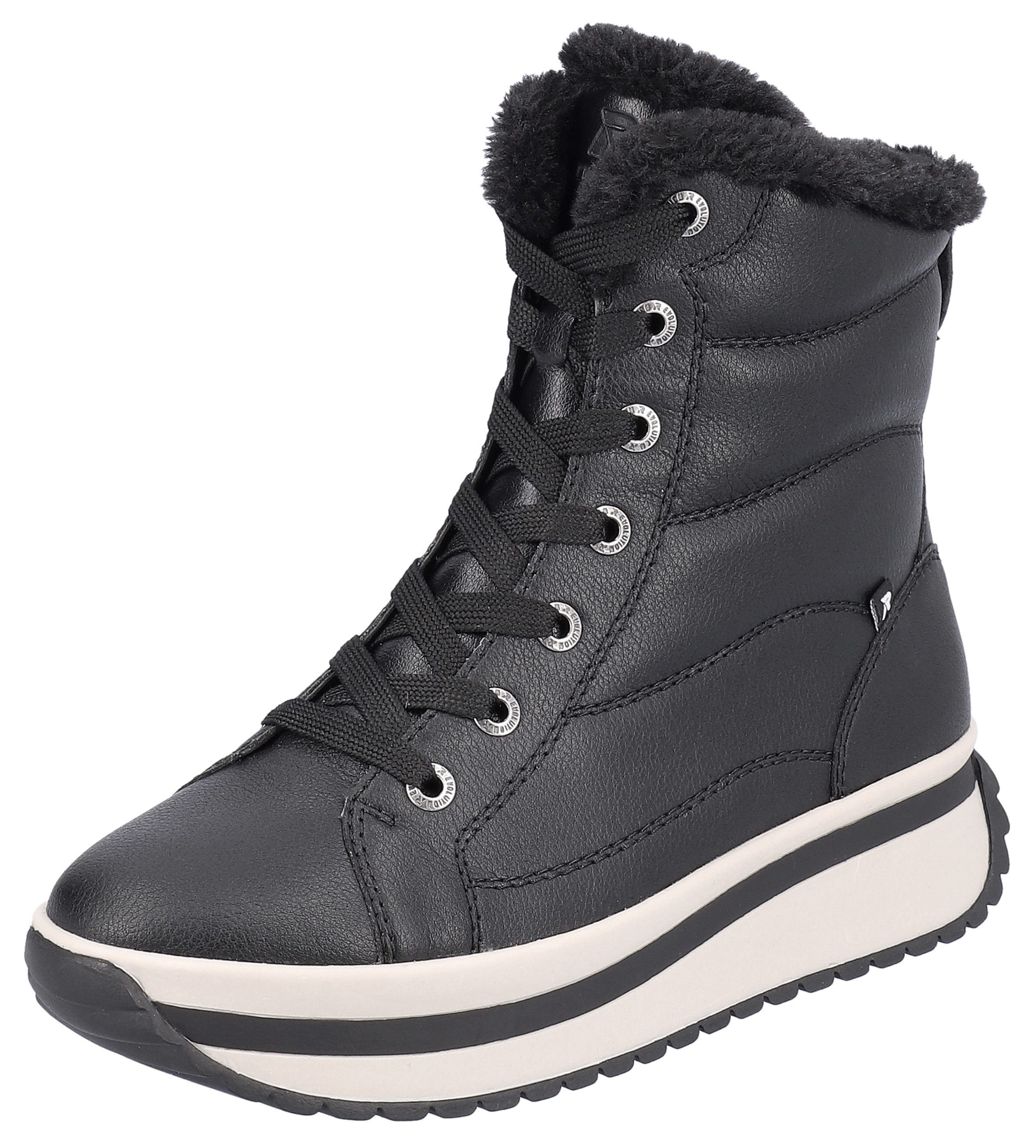 Rieker EVOLUTION Winterboots, Schnürboots, Stiefelette mit praktischem Innenreißverschluss