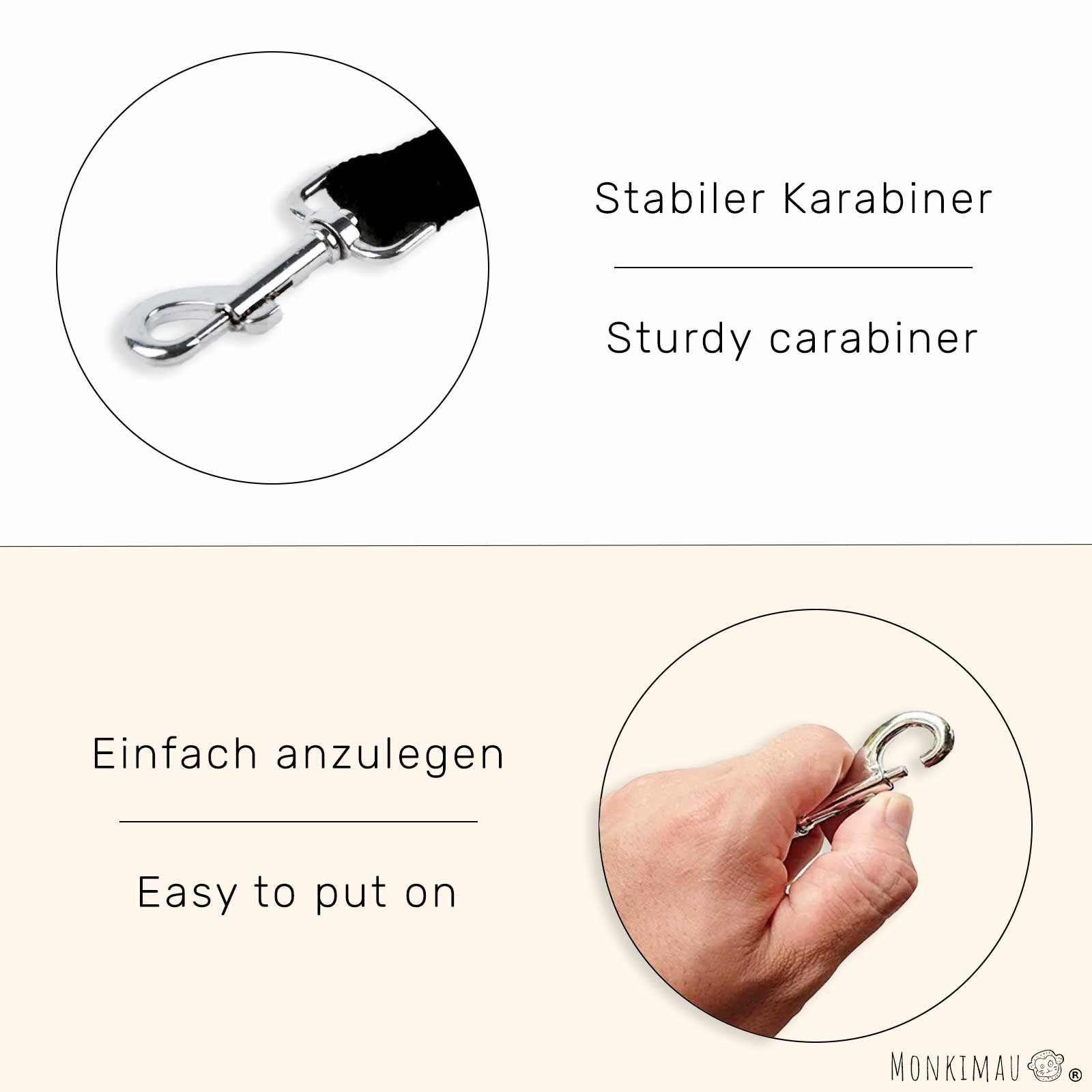 Monkimau Hundeleine Schleppleine für Hunde - Laufleine 5 bis 50m, Nylon (Packung)