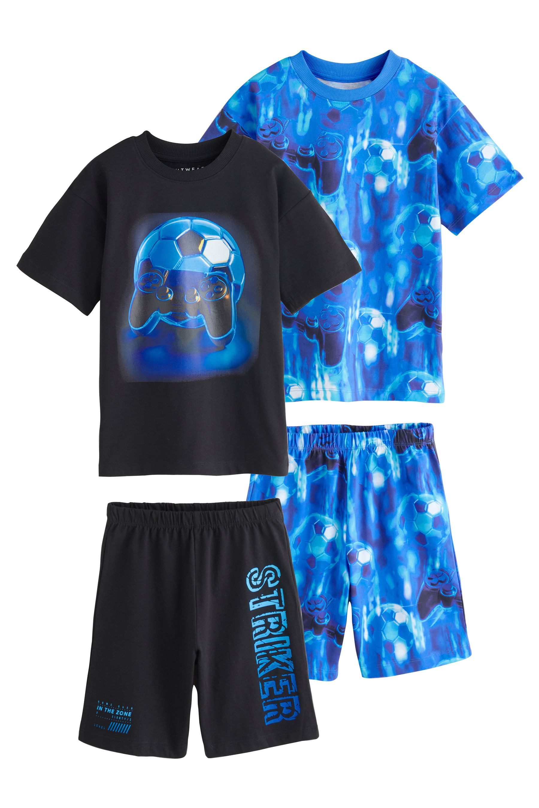 Next Pyjama 2er-Pack kurze Schlafanzüge aus 100 % Baumwolle (4 tlg)