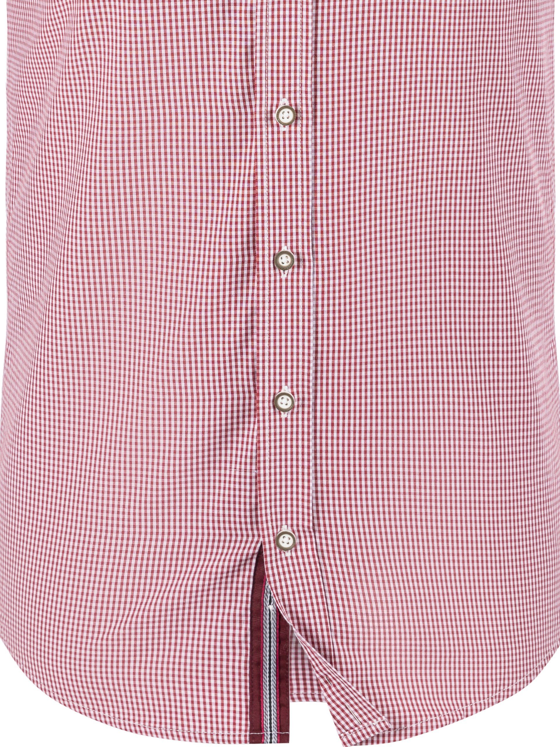 FUCHS Trachtenhemd Hemd Lukas weinrot kariert