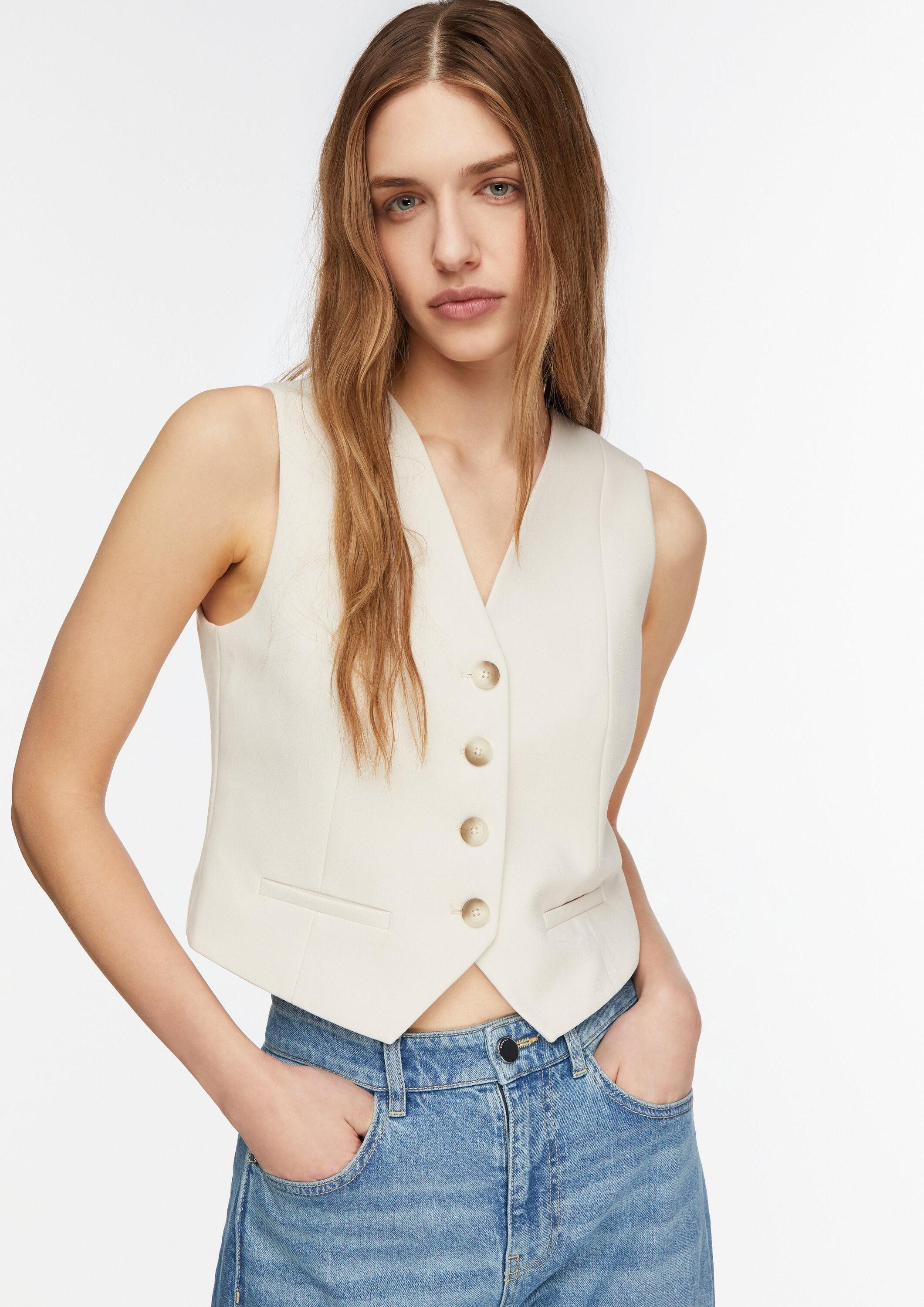 comma Jackenblazer Indoor-Weste Kurze Anzug-Weste