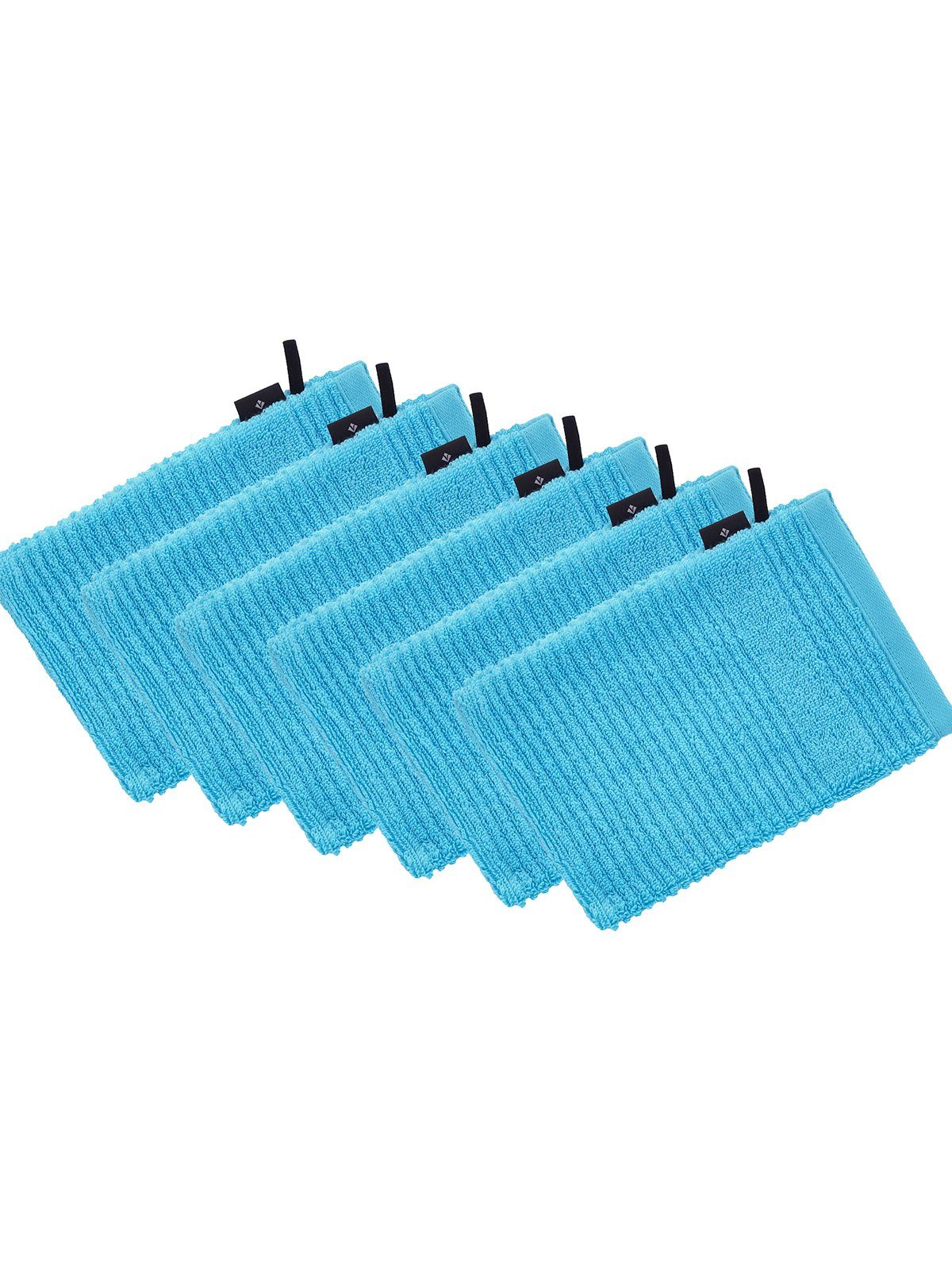 Vossen Waschhandschuh 6er Pack Waschhandschuh 22 x 16 cm Tomorrow, Frottier (Spar-Set, 6-St), Vegan