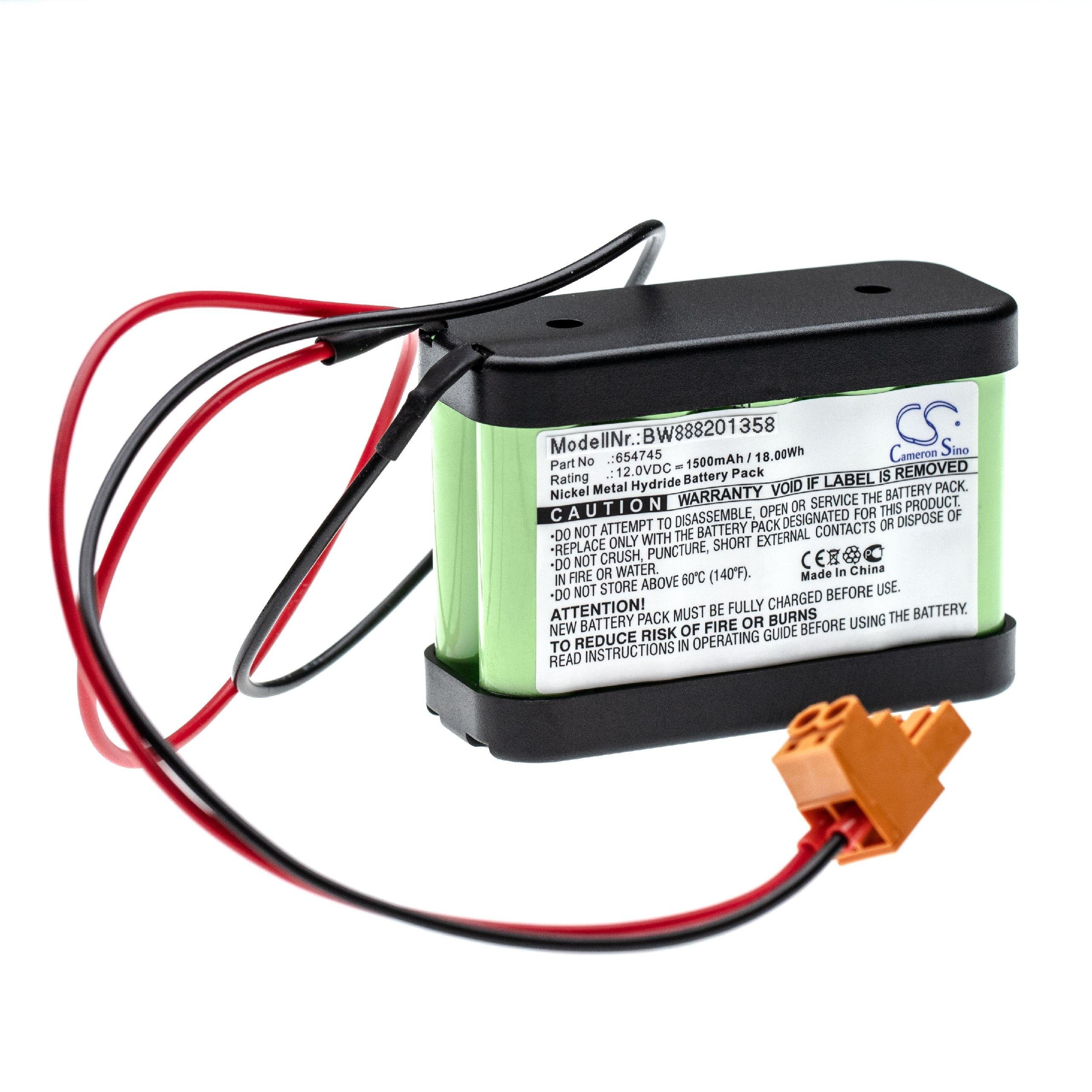 vhbw kompatibel mit Besam PSMB-5 Akku NiMH 1500 mAh (12 V)