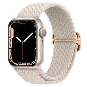 FIDDY Smartwatch-Armband Apple Watch-Armbänder für Damen und Herren, Verstellbares, magnetisches, geflochtenes Stretch