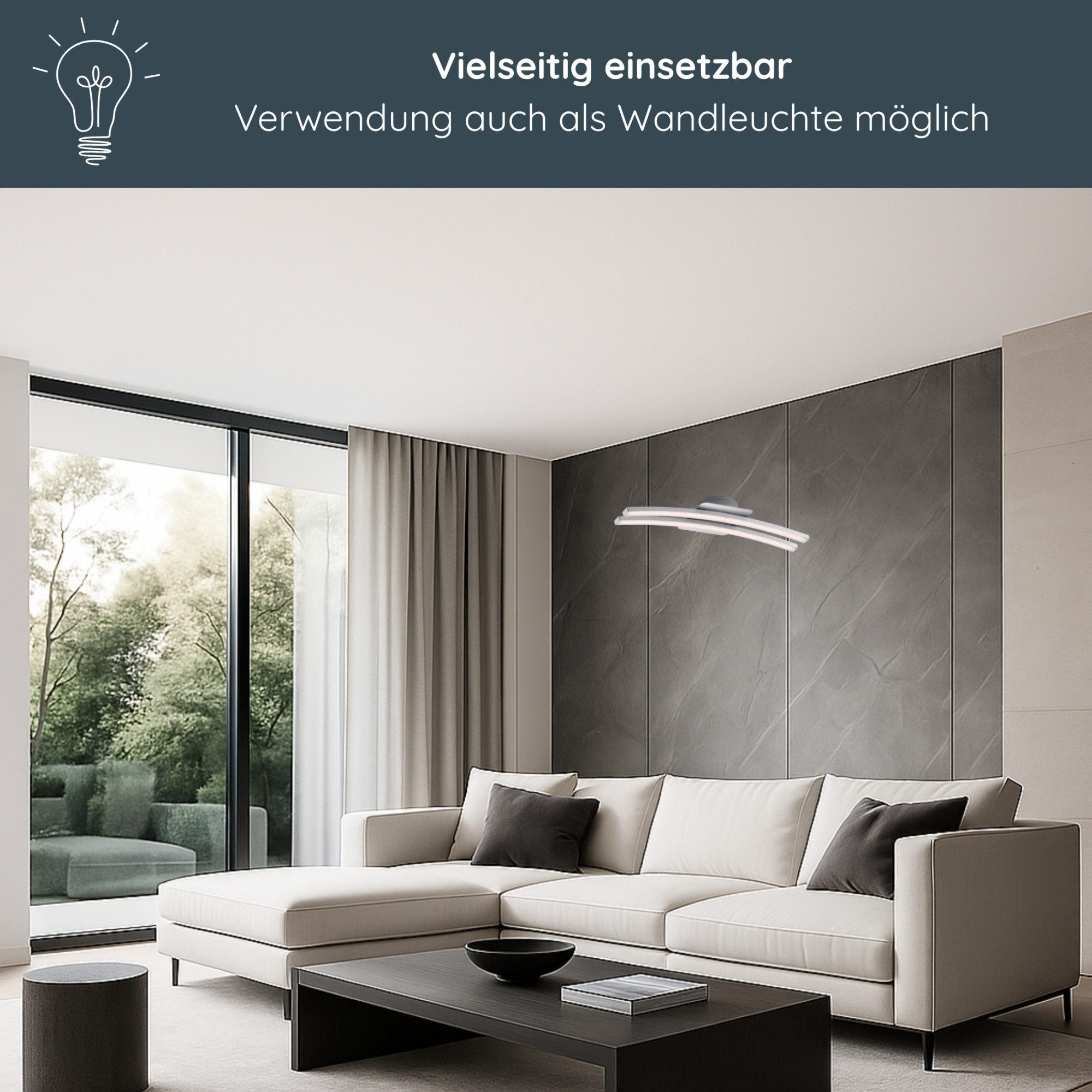 MeLiTec LED Deckenleuchte LED Wand und Decken Leuchtstäbe D135, LED Wand und Decken Leuchtstäbe D135