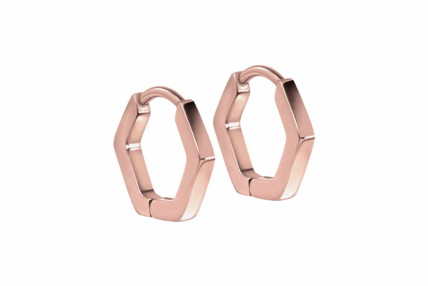 FILANGO Piercing-Set Titan Ohrclicker Creolen SECHSECK günstig online kaufen
