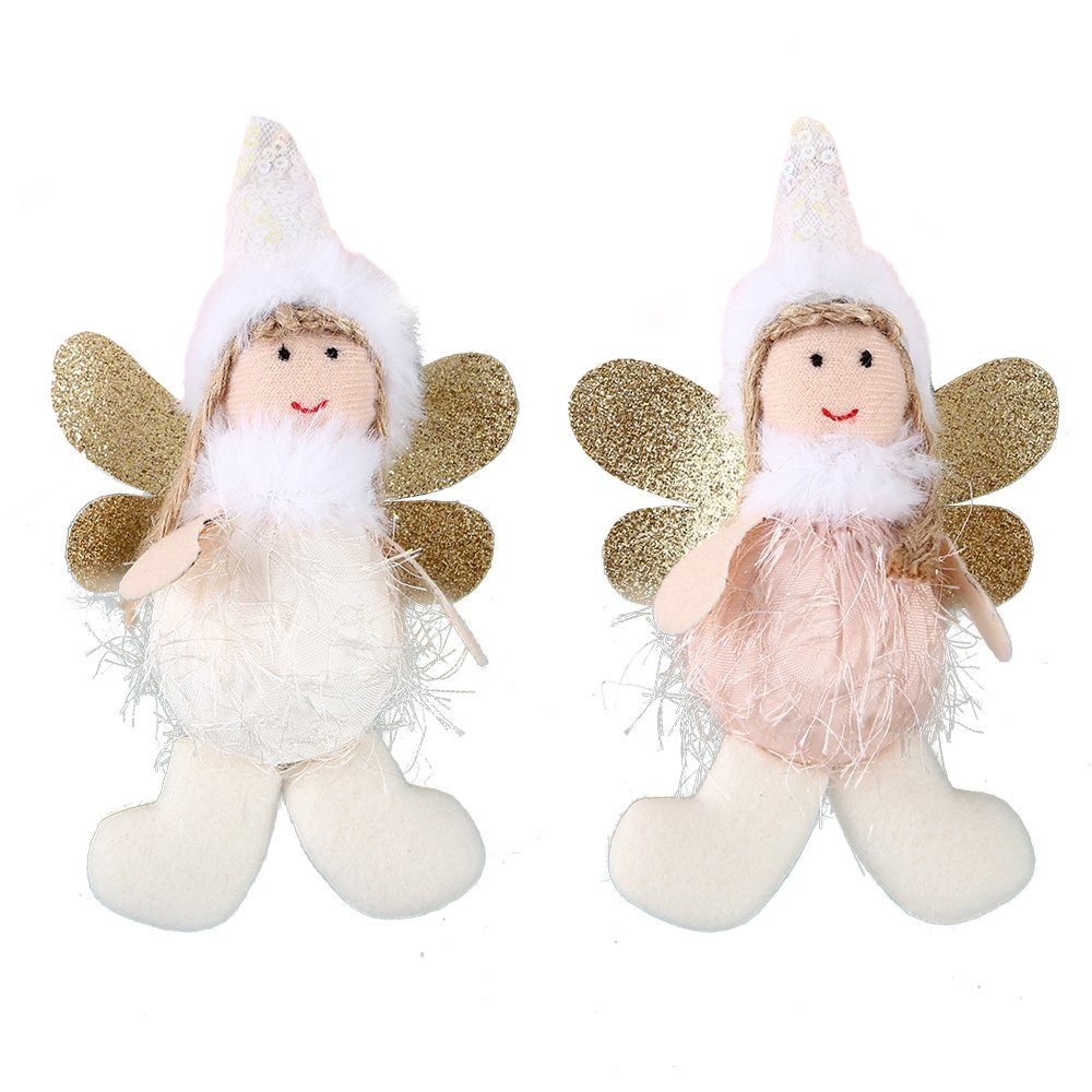 GelldG Hänge-Weihnachtsbaum 2 Stück Weihnacht Puppe Weihnachten Plüsch  Engel Charme