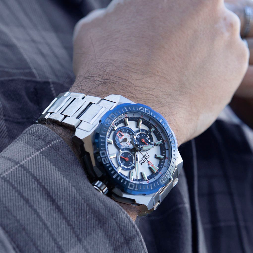 Festina Chronograph Chrono Bike 2025 F20724/1, Quarzuhr, Armbanduhr, Herrenuhr, Edelstahlarmband, analog, Tag