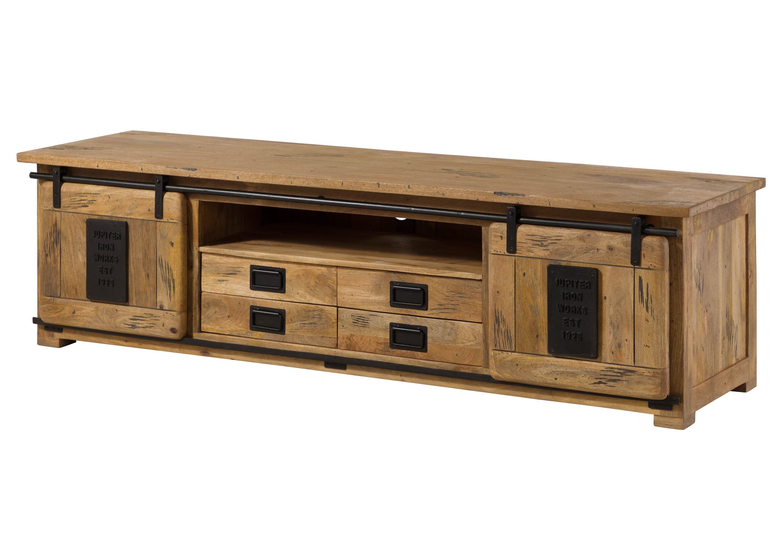 Massivmoebel24 TV-Board (TV-Board Mango 200x55x55 natur günstig online kaufen
