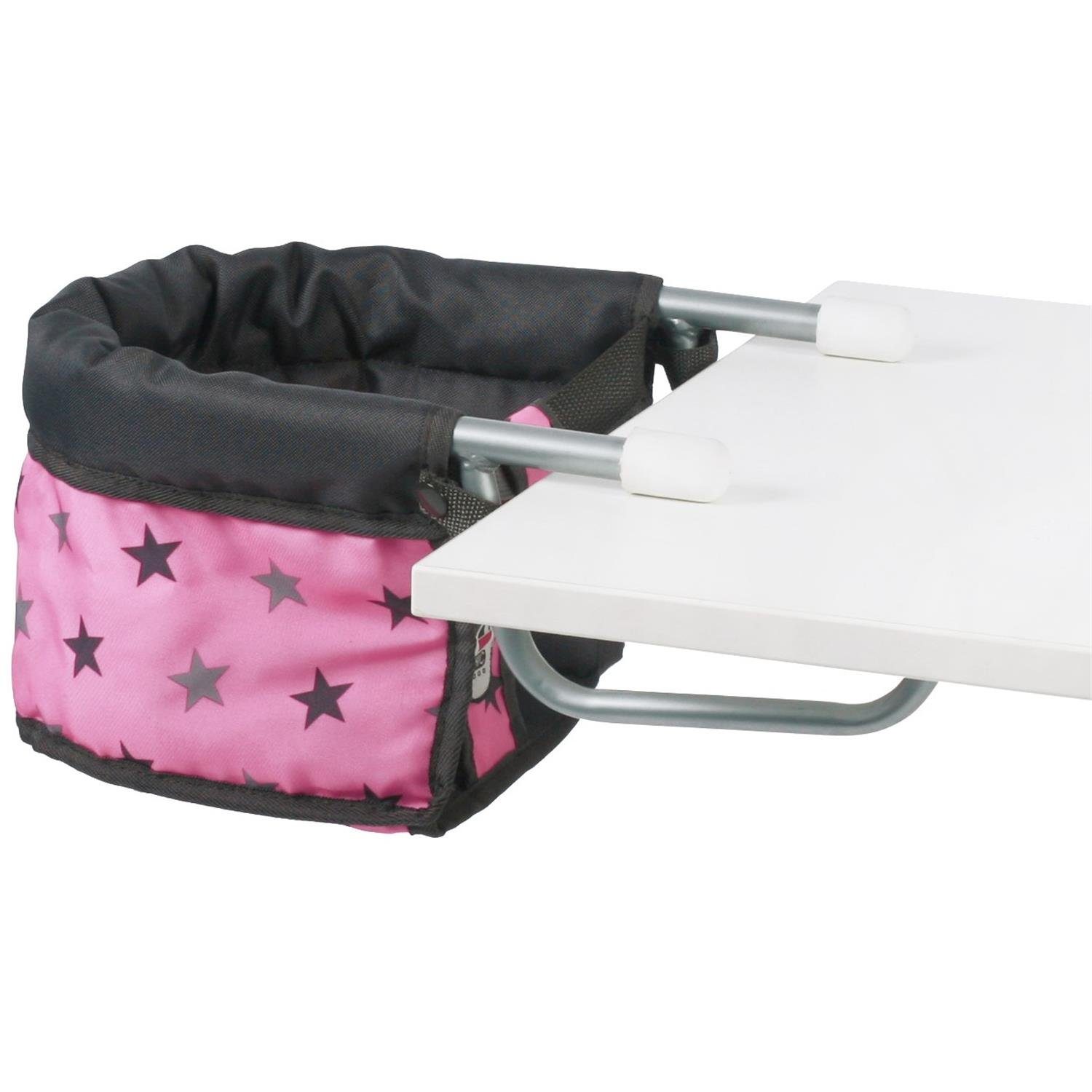 CHIC2000 Puppen-Tischsitz 735 83 Puppen Tisch-Sitz, Sternchen Grau