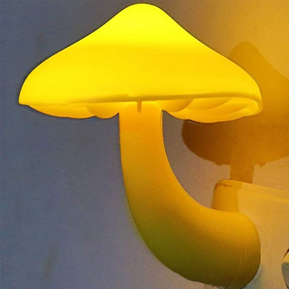 Dedom LED-Sockelleuchte,mini niedlich,lichtgesteuertes Nachtlicht,gelb Smarte Lampe