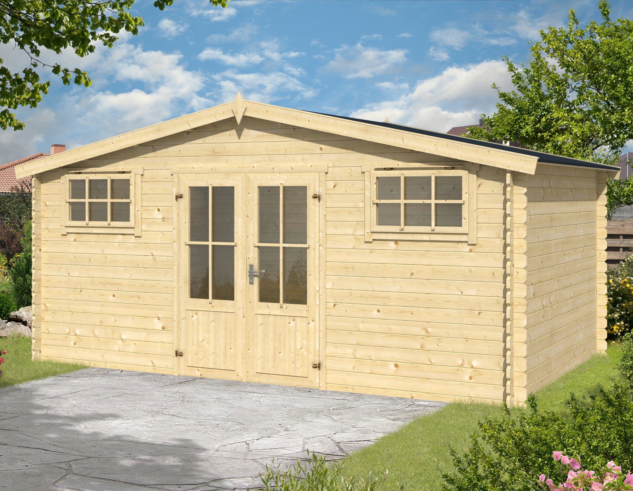 LASITA MAJA Gartenhaus Boston, BxT: 519x312 cm, Blockbohlenhaus 28mm