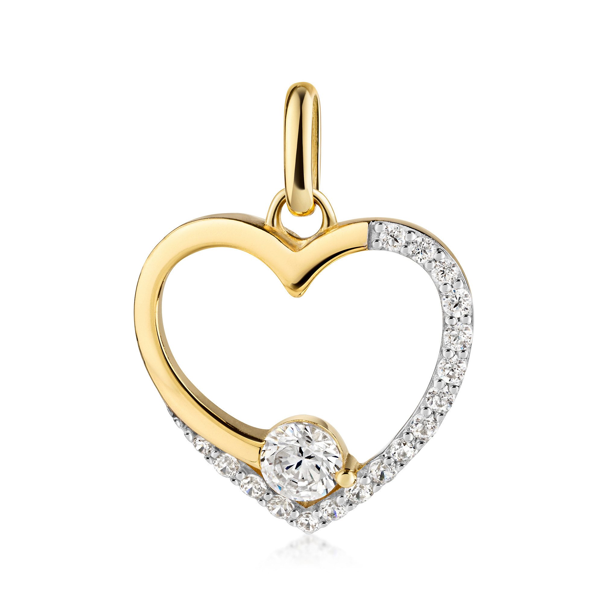 Kettenanhänger Schmuck Geschenk Gold 333 Halsschmuck Anhänger Herz