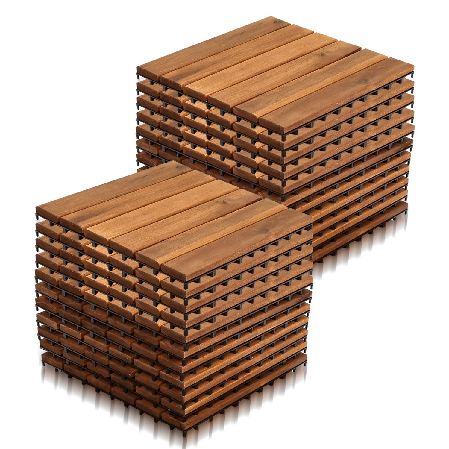 Clanmacy Holzfliesen 1m² oder 5m² Akazienholz günstig online kaufen
