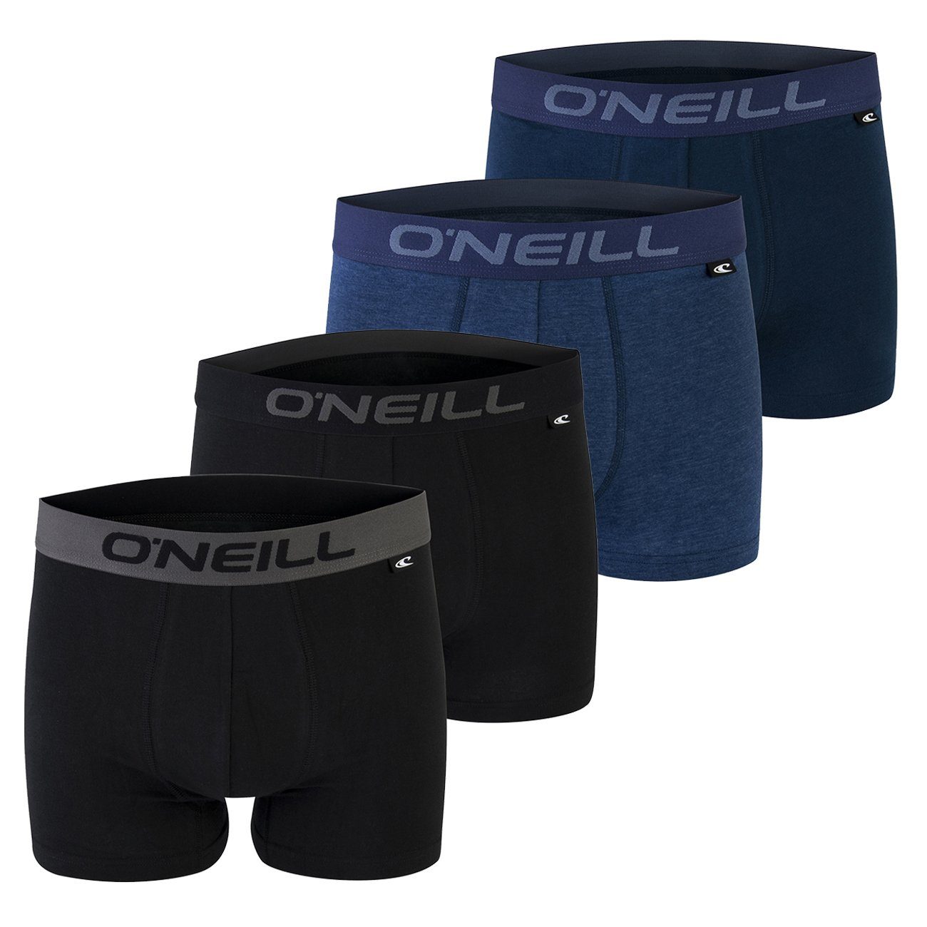 Boxershorts & (4349P) Mel boxer (4-St) 2x (6969P) Webbund O'Neill Multipack Marine mit plain Blue Black 2x O'Neill Logo Men