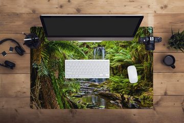 MuchoWow Gaming Mauspad Wasserfälle tief in den Regenwäldern von Victoria (1-St), Büro für Tastatur und Maus, Mousepad Gaming, 90x60 cm, XXL, Großes