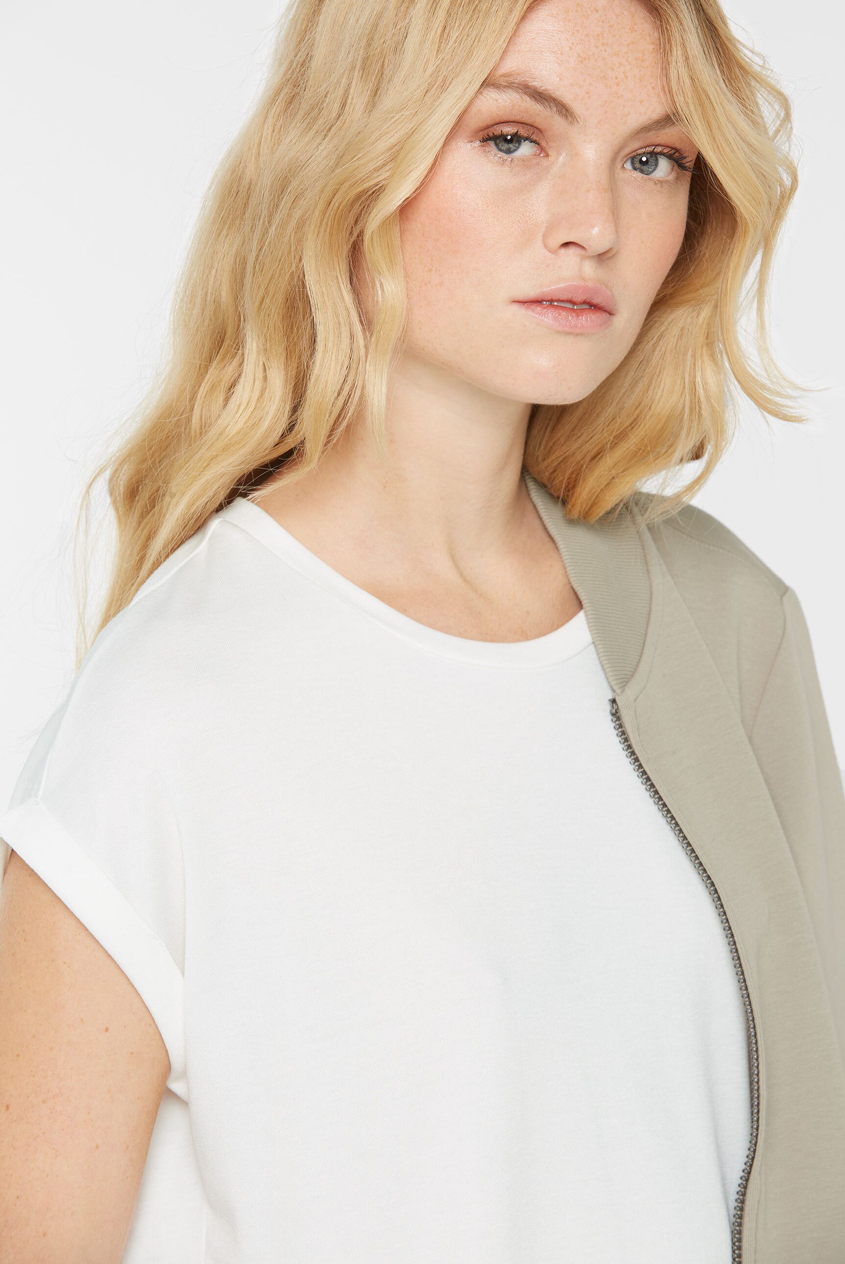 SENSES.THE LABEL Rundhalsshirt mit überschnittenen Schultern