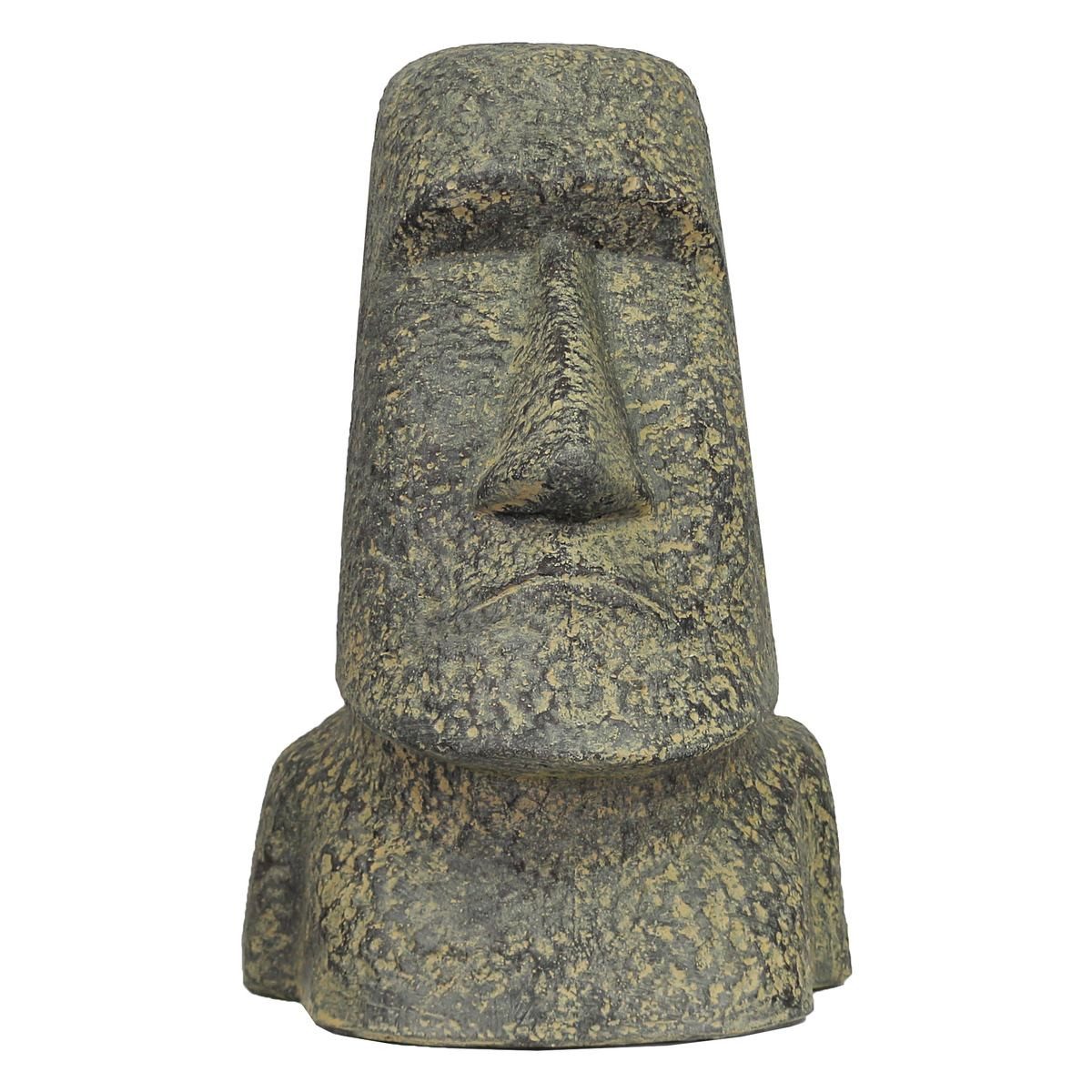 Oriental Galerie Dekofigur Moai Kopf Stein Figur Schwarz 30 cm (1 St)