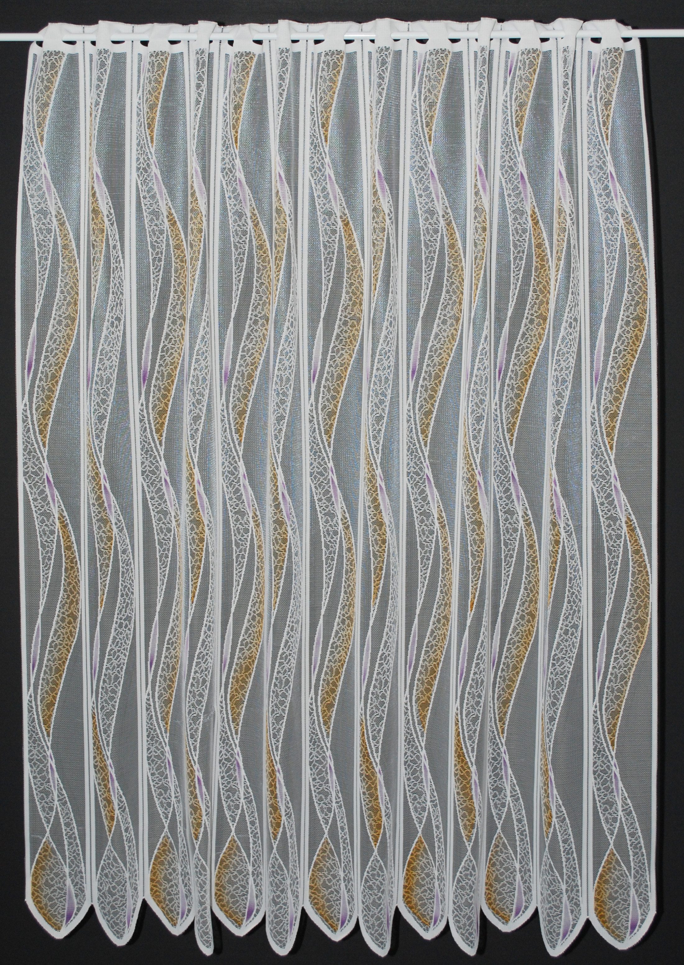 Gardinen Kranzusch Scheibengardine mit Welle (1 St), Stangendurchzug, transparent, Stablöcher,transparent,verschiedene Höhen, Breiten