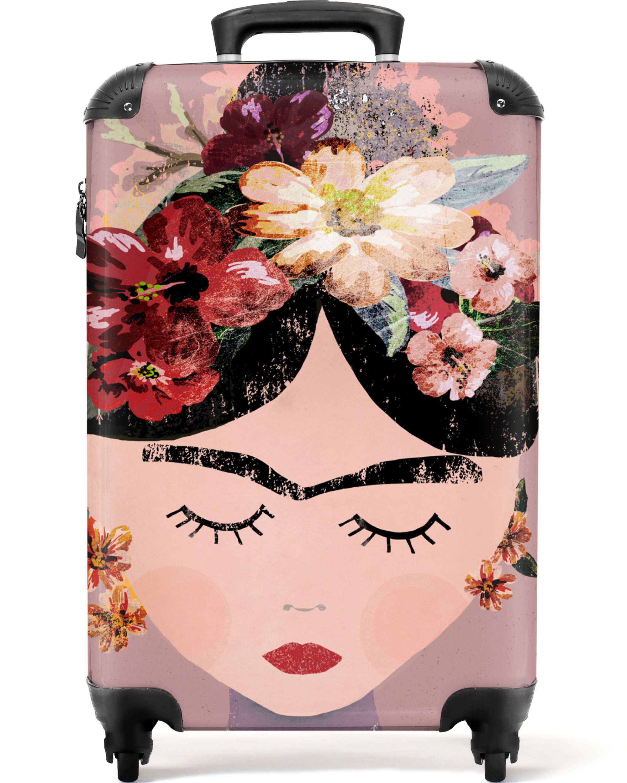 NoBoringSuitcases.com© Hartschalen-Trolley Pastell - Frau - günstig online kaufen
