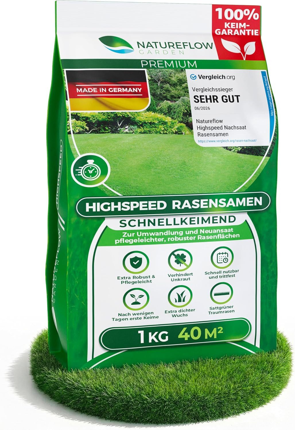 Natureflow Rasensamen schnellkeimend