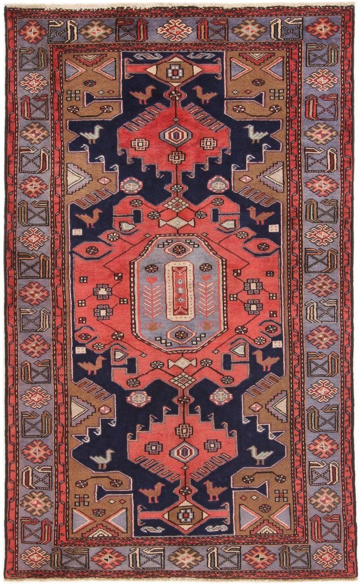 Orientteppich Hamadan 127x207 Handgeknüpfter Orientteppich / Perserteppich, Nain Trading, rechteckig, Höhe: 8 mm