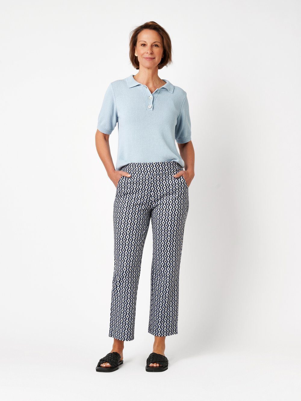 Relaxed by TONI Culotte Scarlet 3/4 mit grafischem Muster