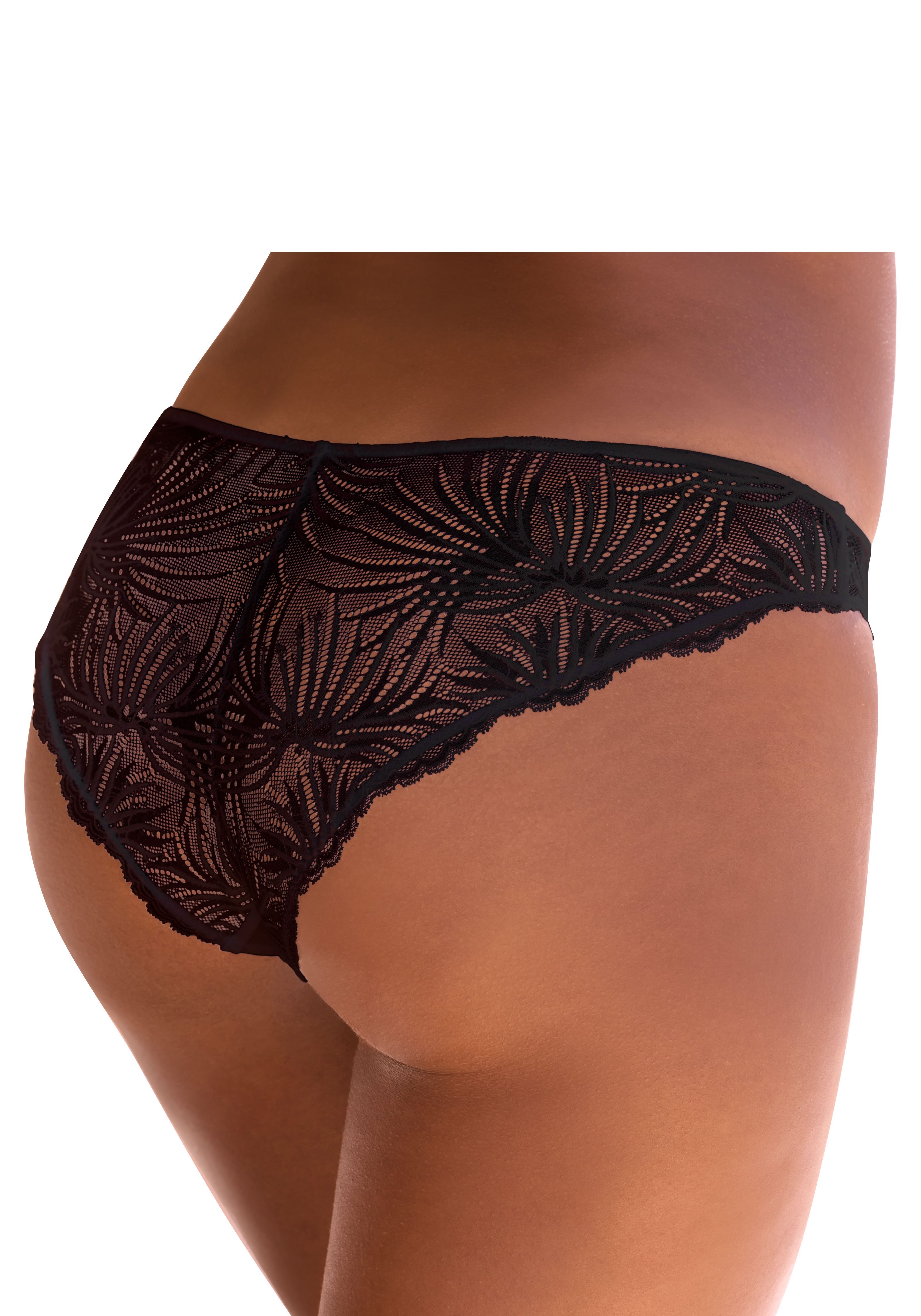 LASCANA Tanga Alexia rundum aus Spitze mit sexy Cut-Out