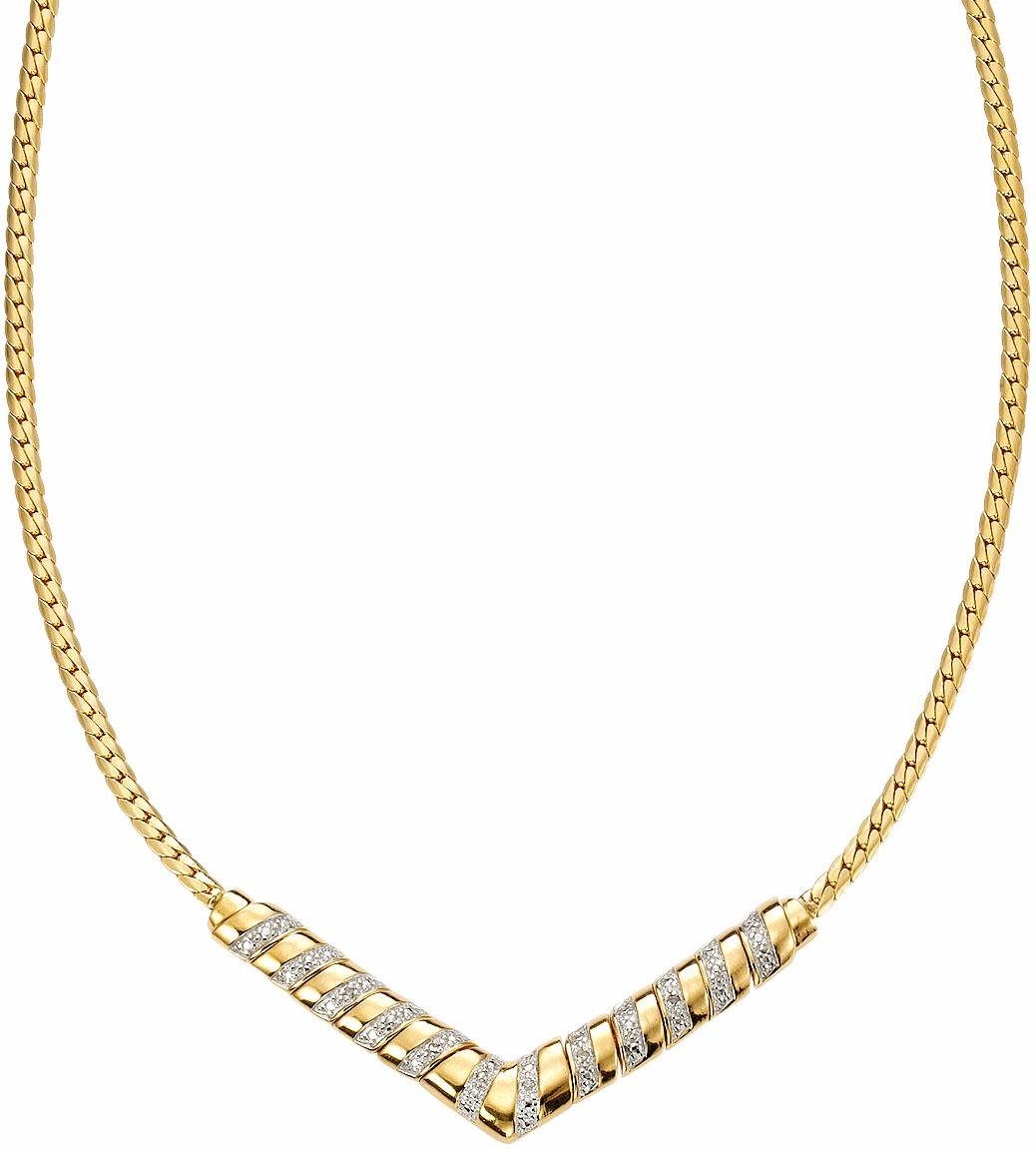 Firetti Kette ohne Anhänger Schmuck Geschenk Silber 925 Halsschmuck Halskette, mit Diamanten