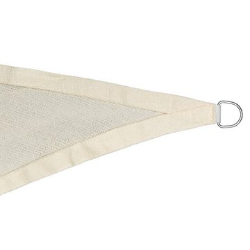 anndora Sonnensegel Tarp 4x6 - cream rechteckig HDPE, (beige), Befestigungsringe aus Edelstahl