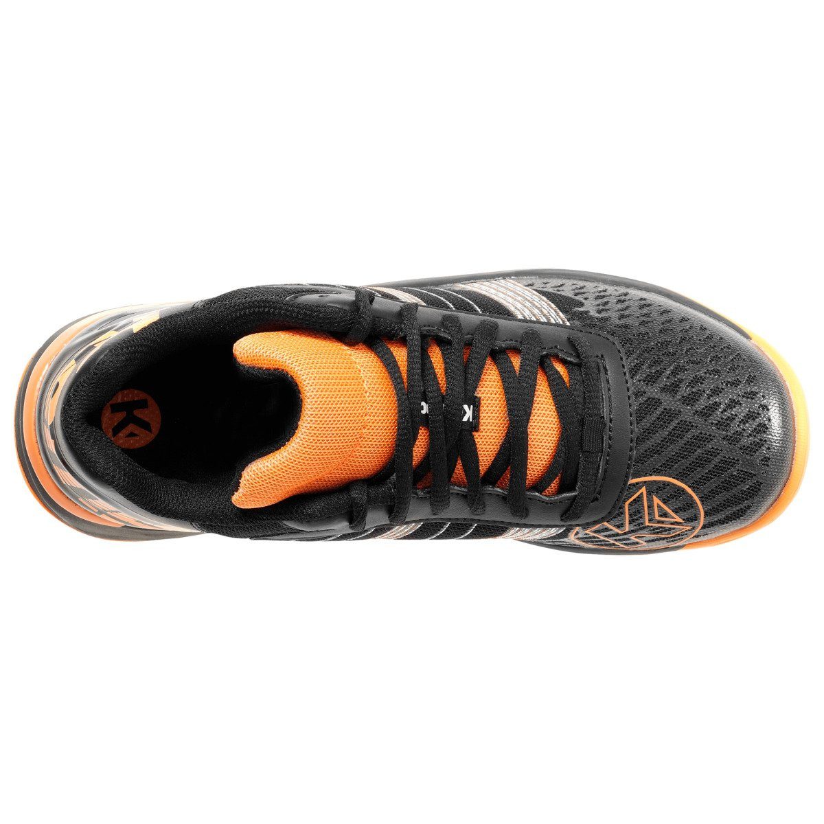 Kempa Attack Contender schwarz/orange Indoorschuhe Kinder Badmintonschuh
