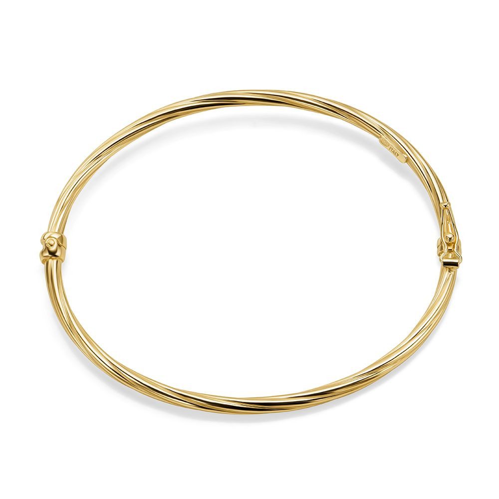 Miore Armreif MAR001SB - 925 Sterling Silber vergoldet 18Kt Gelbgold, für Damen - handgefertigt in Italien