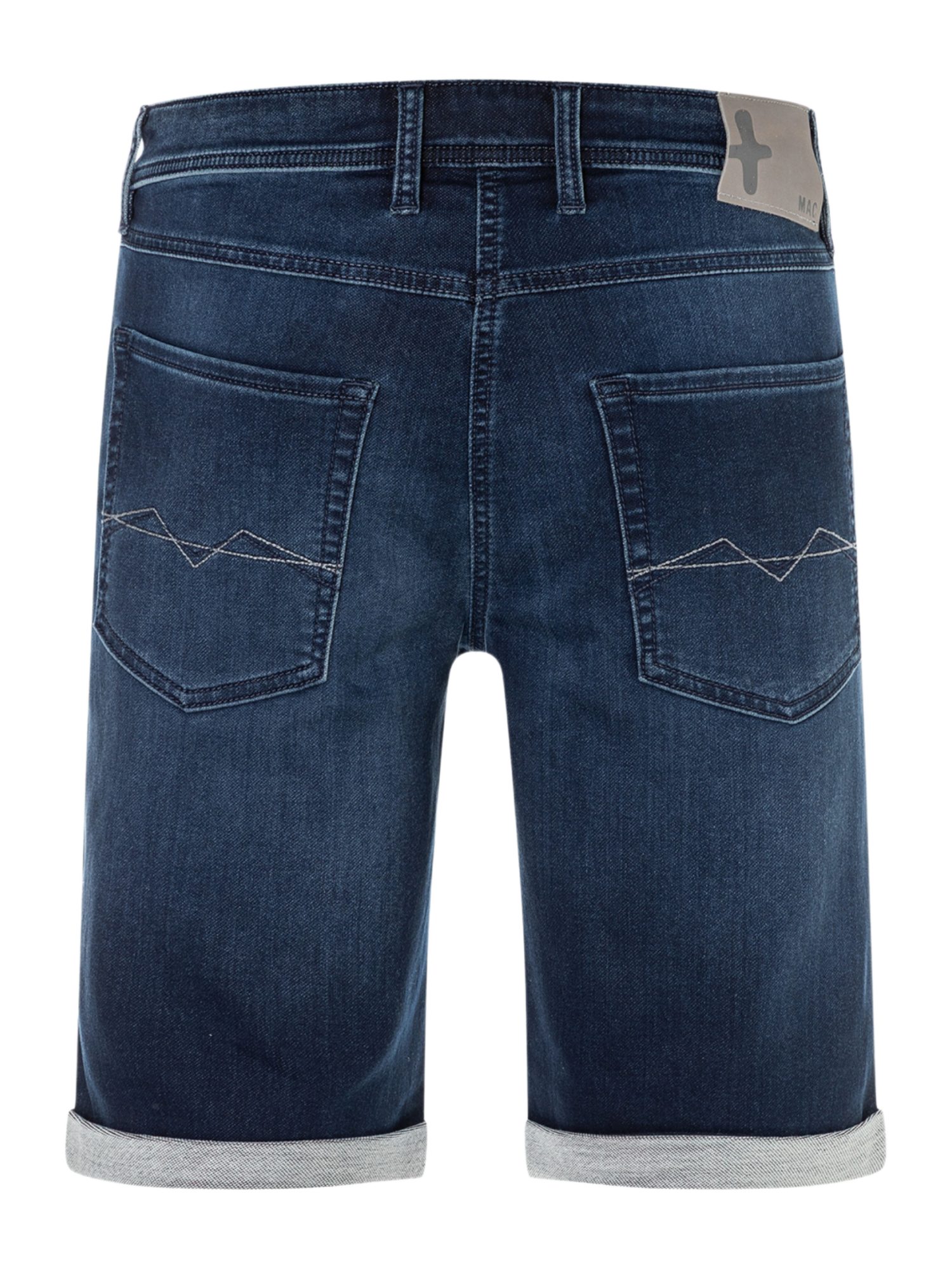 MAC Bermudas blau, Casual, Baumwolle, Unifarben, Modern Fit