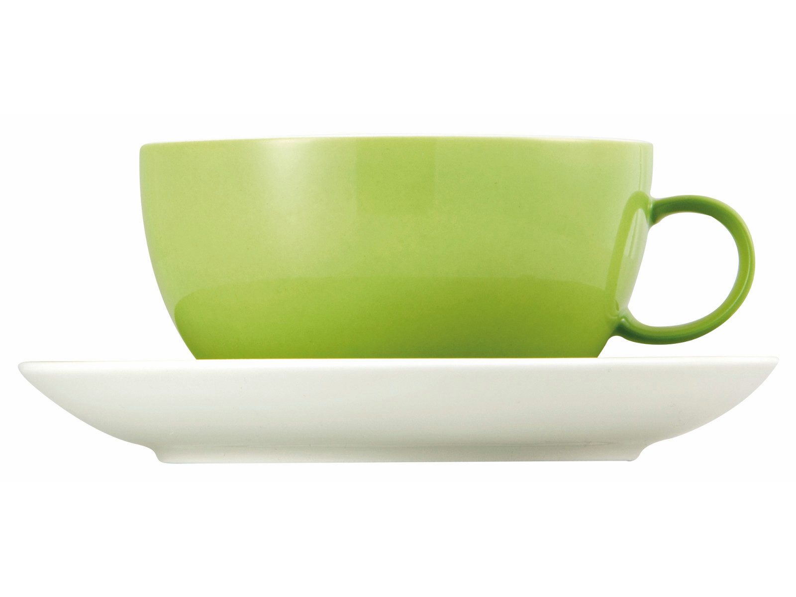Thomas Porzellan Tasse Sunny Day Apple Green Cappuccinotasse 2tlg., Porzellan