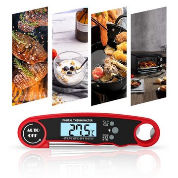 KÜLER Bratenthermometer Bratenthermometer digital Fleischthermometer Küchenthermometer, IPX6, Grillthermometer mit LCD-Bildschirm für Grill/Fleisch/Öl
