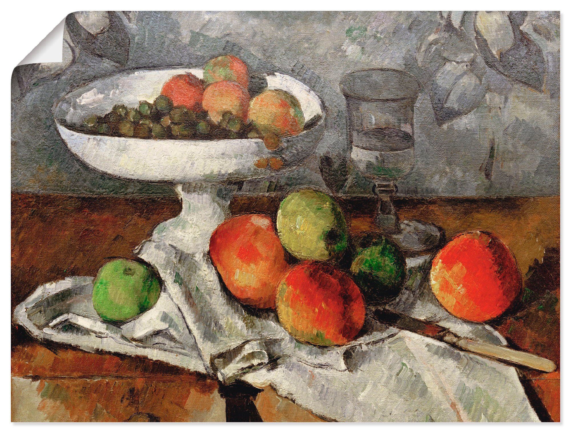 Artland Poster Stillleben mit Obstschale, Arrangements (1 St), ohne Rahmen