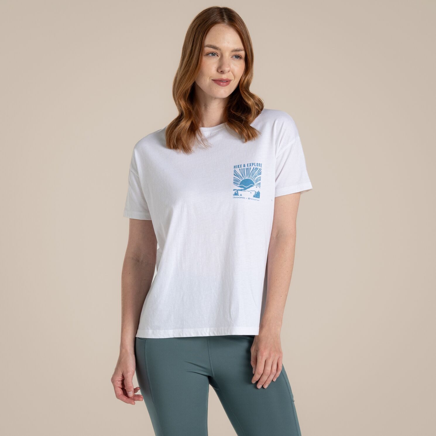 Craghoppers T-Shirt Craghoppers - Bistort - Damen Shirt aus Bio Baumwolle, weiß