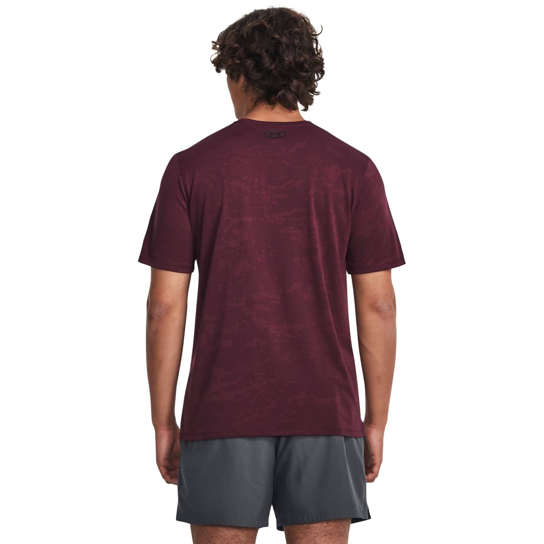 Under Armour® Trainingsshirt Herren Trainingsshirt TECH maroon JACQUARD (1-tlg) (899) VENT